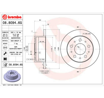 Souprava brzd, kotoučová brzda BREMBO KT 10 008