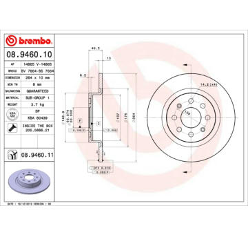 Brzdový kotouč BREMBO 08.9460.11