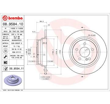 Brzdový kotouč BREMBO 08.9584.11