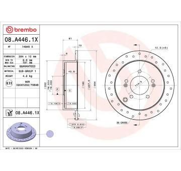 Brzdový kotouč BREMBO 08.A446.1X