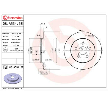 Sada bŕzd, Kotúčová brzda BREMBO KT 08 068