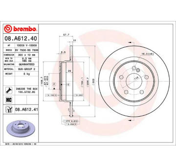 Brzdový kotouč BREMBO 08.A612.41