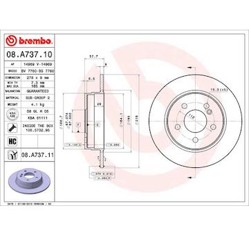 Brzdový kotouč BREMBO 08.A737.11