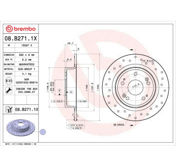 Brzdový kotouč BREMBO 08.B271.1X