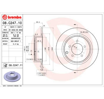 Brzdový kotouč BREMBO 08.C247.11