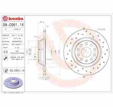 Brzdový kotouč BREMBO 08.C501.1X