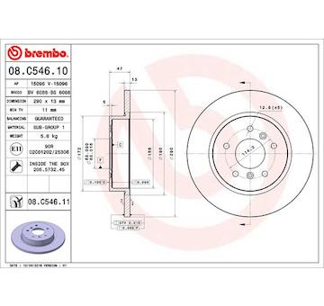 Brzdový kotouč BREMBO 08.C546.11