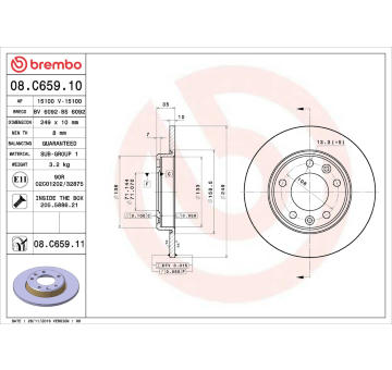 Brzdový kotouč BREMBO 08.C659.11