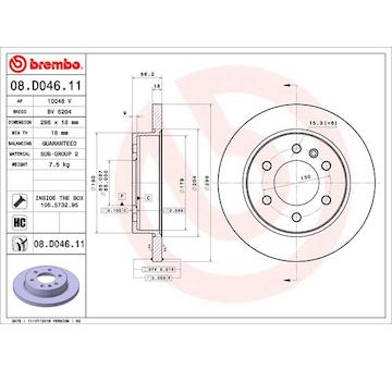 Brzdový kotouč BREMBO 08.D046.11