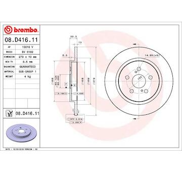 Brzdový kotouč BREMBO 08.D416.11