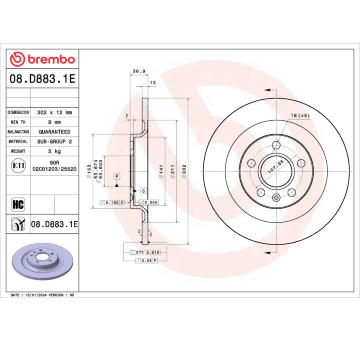 Souprava brzd, koutocova brzda BREMBO KT 08 076
