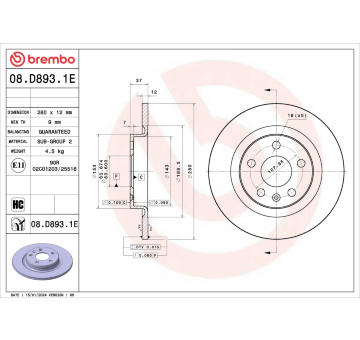 Souprava brzd, koutocova brzda BREMBO KT 08 075