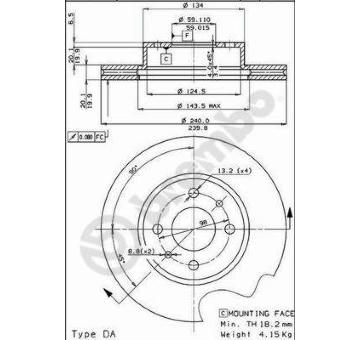 Brzdový kotouč BREMBO 09.3023.20