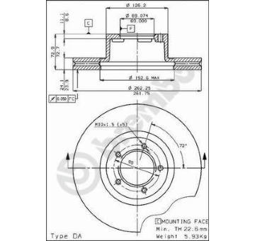 Brzdový kotouč BREMBO 09.3373.10