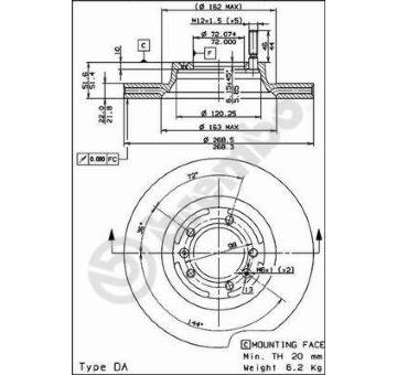 Brzdový kotouč BREMBO 09.4115.10