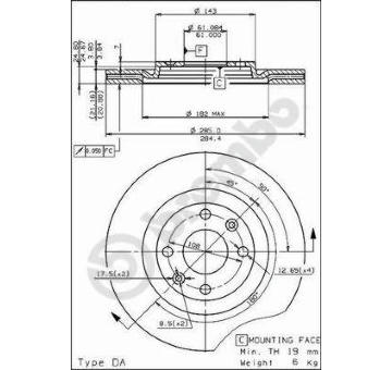 Brzdový kotouč BREMBO 09.4626.20