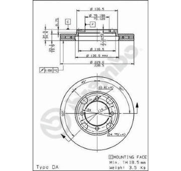 Brzdový kotouč BREMBO 09.5214.10