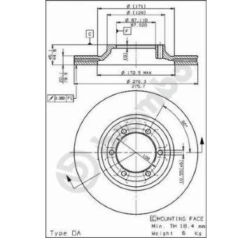 Brzdový kotouč BREMBO 09.5633.10