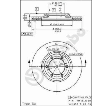 Brzdový kotouč BREMBO 09.5705.10