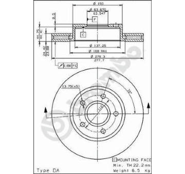 Brzdový kotouč BREMBO 09.5795.10
