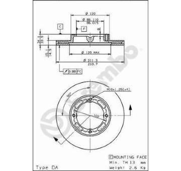 Brzdový kotouč BREMBO 09.5848.10