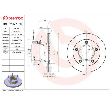 Brzdový kotouč BREMBO 09.7157.10