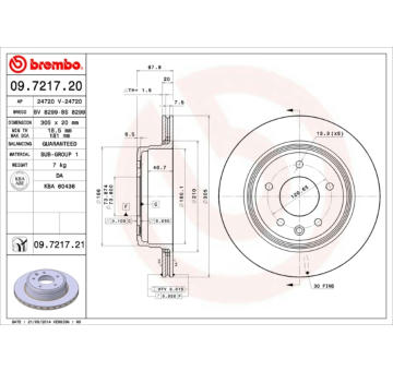 Brzdový kotouč BREMBO 09.7217.20