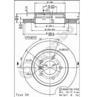 Brzdový kotouč BREMBO 09.7720.11