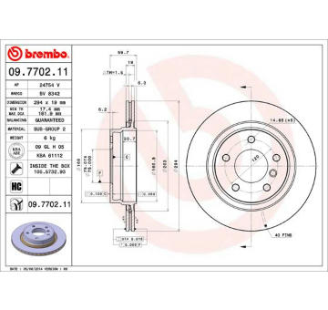 Brzdový kotouč BREMBO 09.7702.11