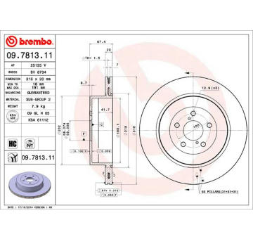 Brzdový kotouč BREMBO 09.7813.11