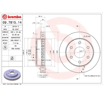 Brzdový kotouč BREMBO 09.7815.14