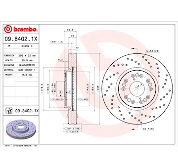 Brzdový kotouč BREMBO 09.8402.1X