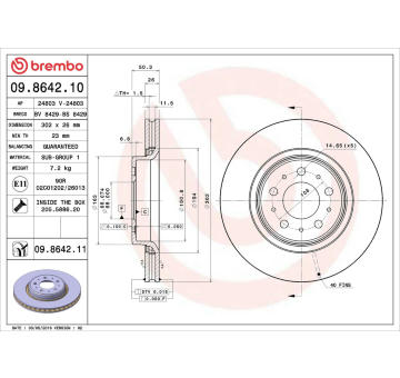 Brzdový kotouč BREMBO 09.8642.11