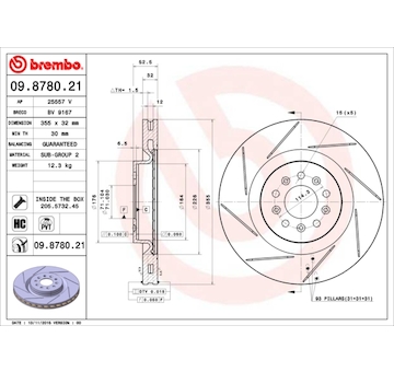 Brzdový kotouč BREMBO 09.8780.21