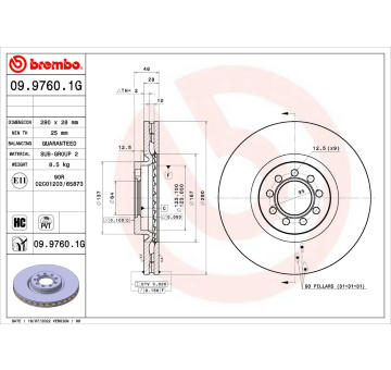 Souprava brzd, koutocova brzda BREMBO KT 10 022