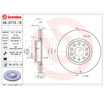 Souprava brzd, koutocova brzda BREMBO KT 08 054