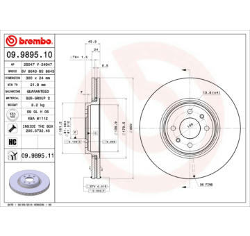 Brzdový kotouč BREMBO 09.9895.10