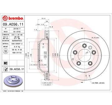 Brzdový kotouč BREMBO 09.A056.11