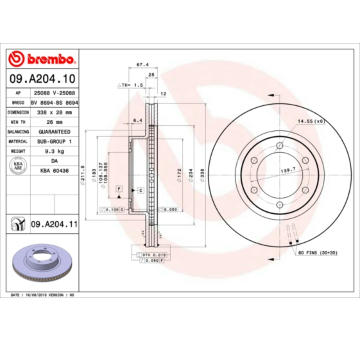 Brzdový kotouč BREMBO 09.A204.10