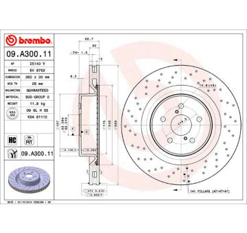 Brzdový kotouč BREMBO 09.A300.11