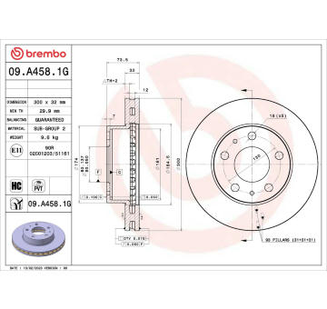 Souprava brzd, koutocova brzda BREMBO KT 10 047