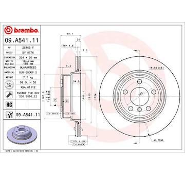 Brzdový kotouč BREMBO 09.A541.11