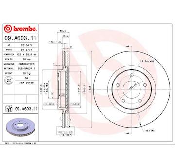 Brzdový kotouč BREMBO 09.A603.11