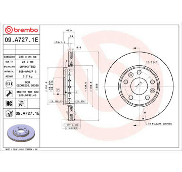 Souprava brzd, koutocova brzda BREMBO KT 08 039
