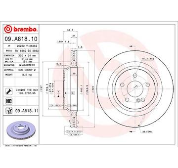 Brzdový kotouč BREMBO 09.A818.11