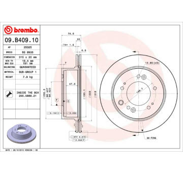 Brzdový kotouč BREMBO 09.B409.10