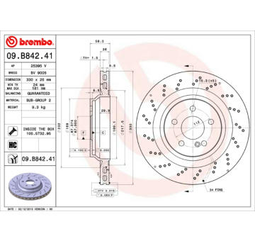 Brzdový kotouč BREMBO 09.B842.41