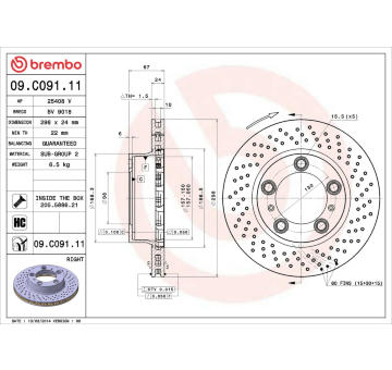 Brzdový kotouč BREMBO 09.C091.11