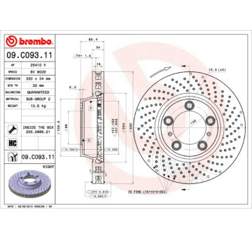 Brzdový kotouč BREMBO 09.C093.11