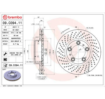 Brzdový kotouč BREMBO 09.C094.11